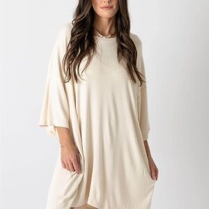 Elegant Cream Women's Dress